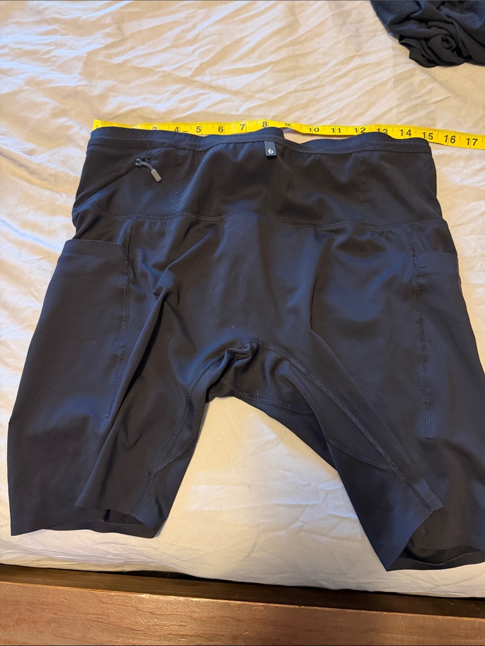 Men's FlipBelt Black Performance Running Shorts 8” inseam Large